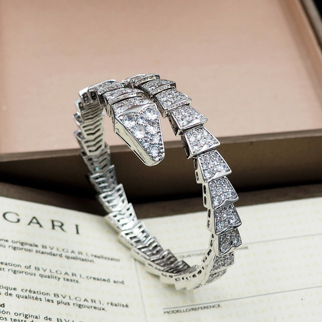[⭐Haelin Jewelry]SERPENTI BRACELET 8MM SILVEE DIAMOND