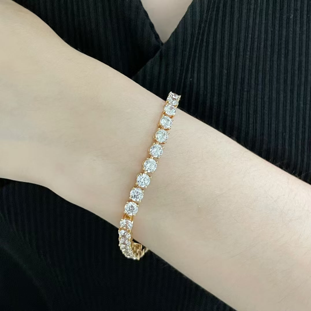 [⭐Haelin Jewelry jewelrys]TENNIS BRACELET WITH FULL DIAMOND SETTING