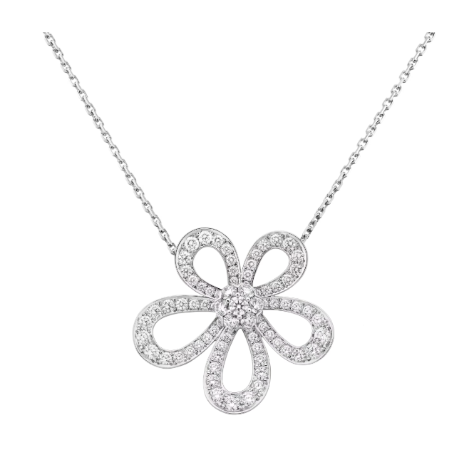 [⭐Haelin Jewelry]FLOWERLACE NECKLACE FULL DIAMONDS