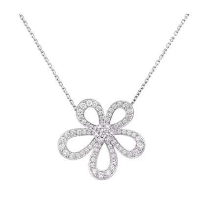 [⭐Haelin Jewelry]FLOWERLACE NECKLACE FULL DIAMONDS