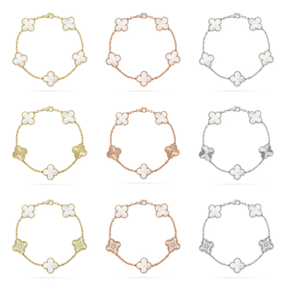 [⭐Haelin Jewelry]CLOVER WHITE PEARL MOP 5 MOTIF BRACELET COLLECTION
