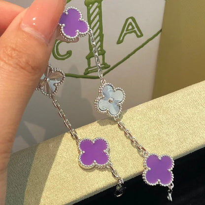 [⭐Haelin Jewelry] CLOVER 5 MOTIF VIOLET BRACELET COLLECTION