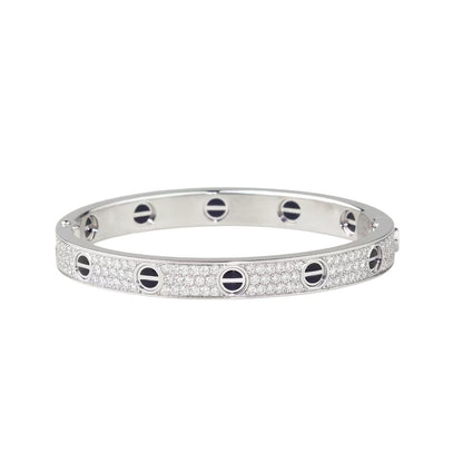[⭐Haelin Jewelry]LOVE BRACELET 6.1MM DIAMOND-PAVED CERAMIC