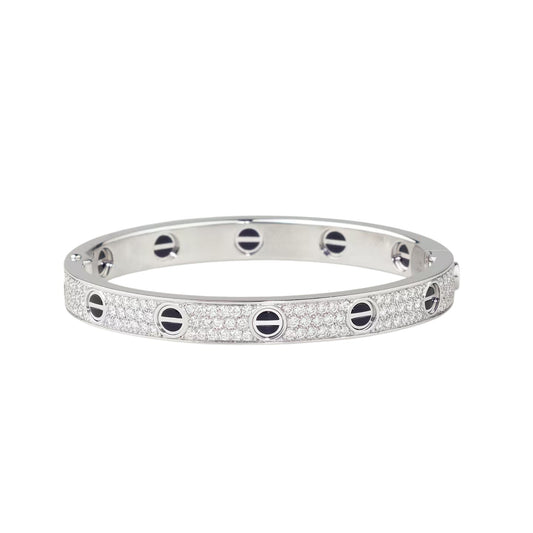 [⭐Haelin Jewelry]LOVE BRACELET 6.1MM DIAMOND-PAVED CERAMIC