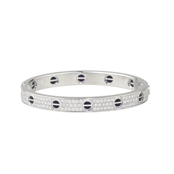 [⭐Haelin Jewelry]LOVE BRACELET 6.1MM DIAMOND-PAVED CERAMIC