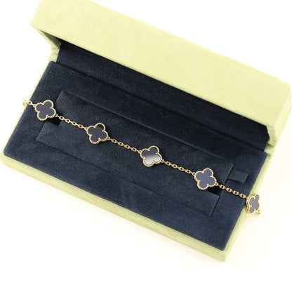 [⭐Haelin Jewelry] CLOVER 5 MOTIF ONYXS BRACELET COLLECTION
