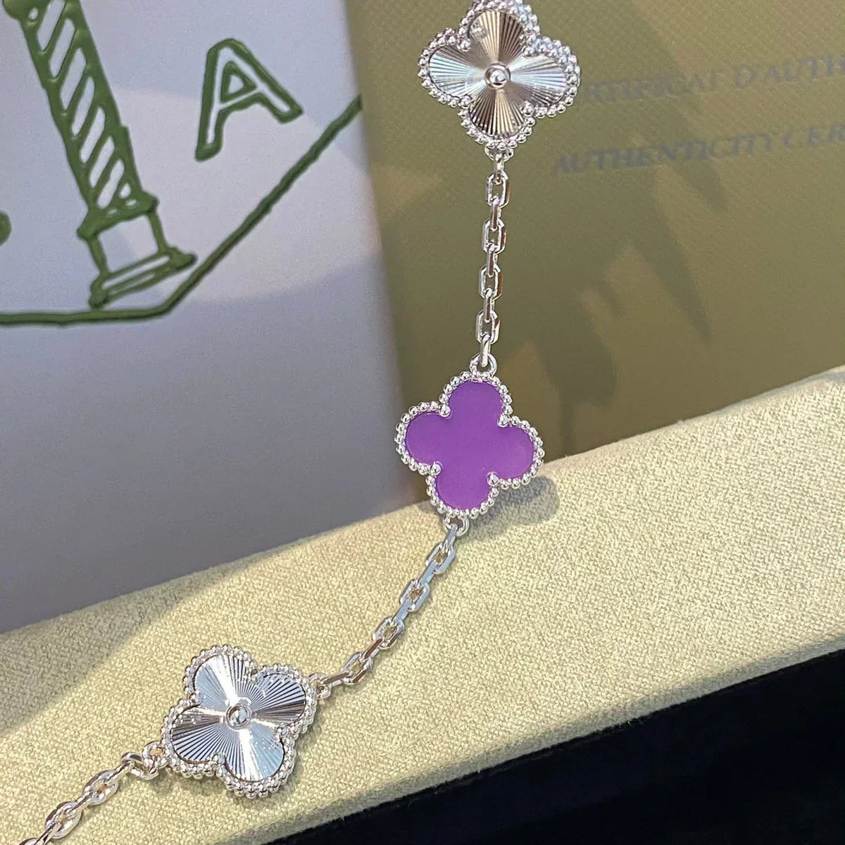 [⭐Haelin Jewelry] CLOVER 5 MOTIF VIOLET BRACELET COLLECTION