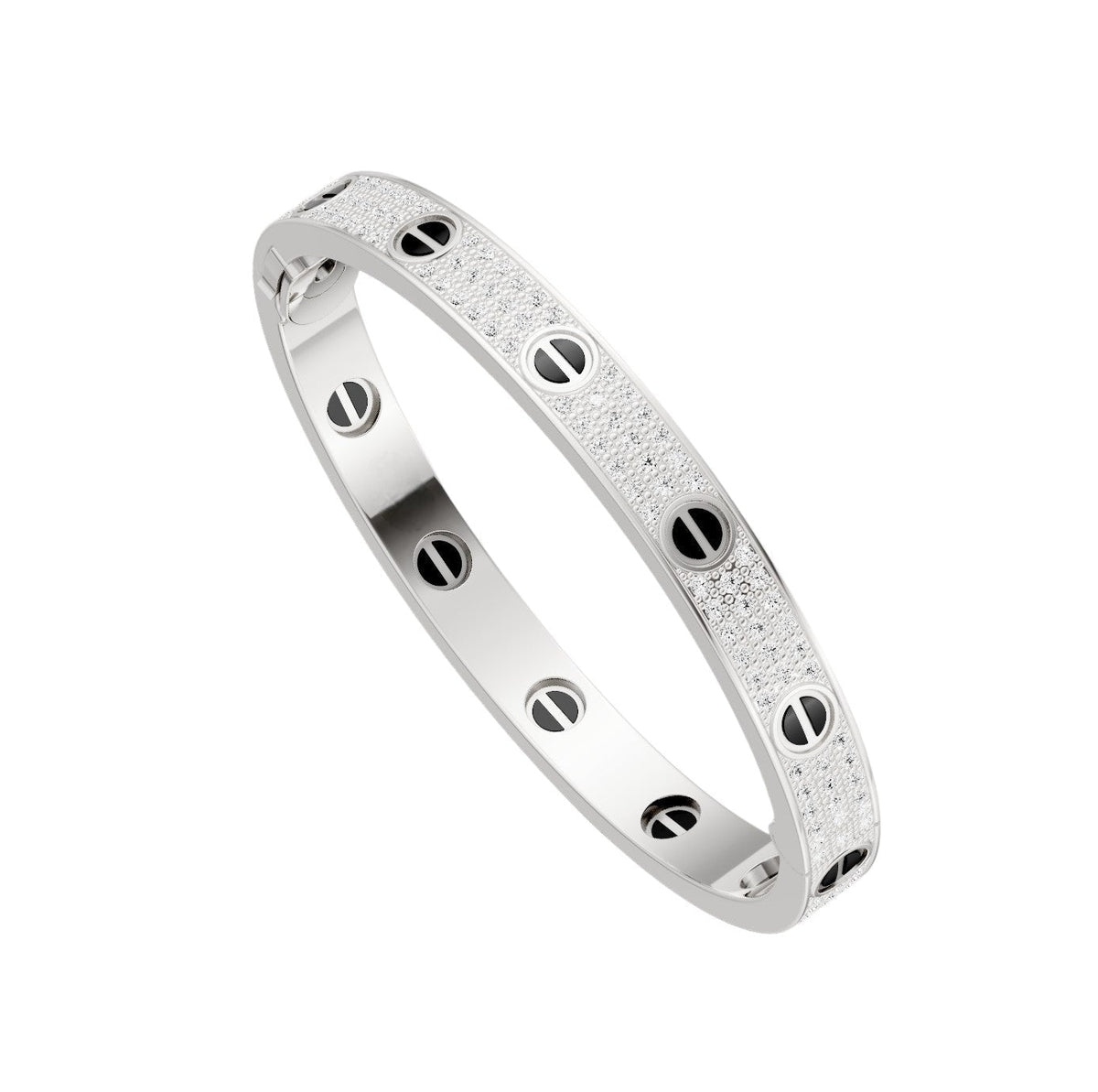 [⭐Haelin Jewelry]LOVE BRACELET 6.1MM DIAMOND-PAVED CERAMIC