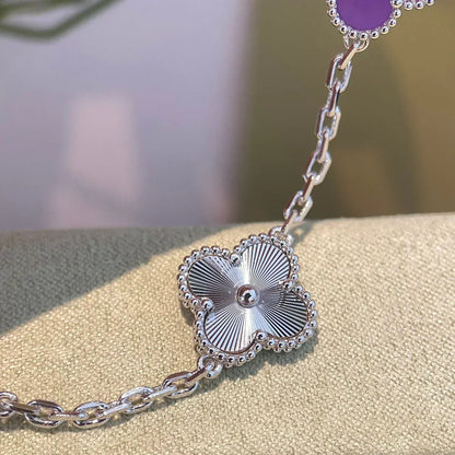 [⭐Haelin Jewelry] CLOVER 5 MOTIF VIOLET BRACELET COLLECTION