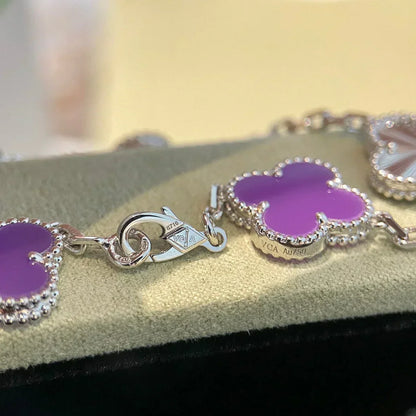 [⭐Haelin Jewelry] CLOVER 5 MOTIF VIOLET BRACELET COLLECTION