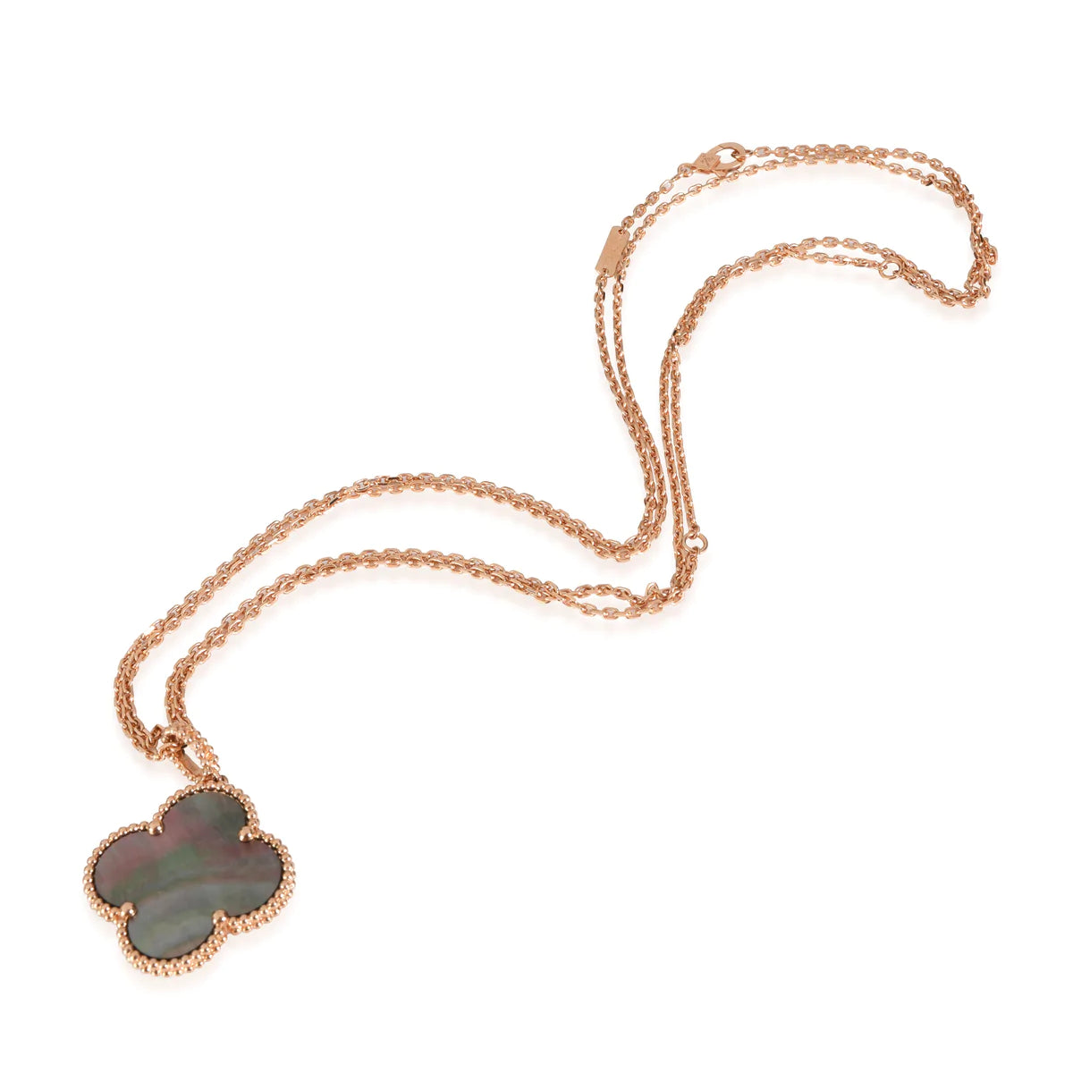 [⭐Haelin Jewelry]CLOVER 25MM GOLD DARK MOP BIG CLOVER NECKLACE