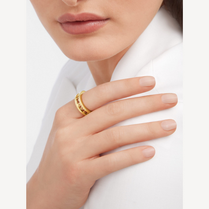 [⭐Haelin Jewelry]ZERO 1 ONE-BAND WITH OPENWORK LOGO SPIRAL RING