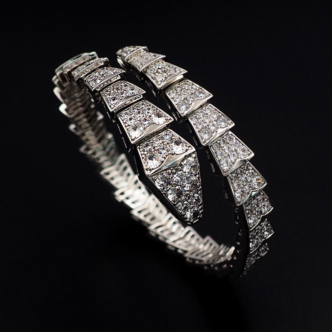 [⭐Haelin Jewelry]SERPENTI BRACELET 8MM SILVEE DIAMOND
