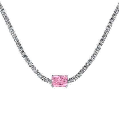 [Haelin Jewelry]2.0 carat Ornate Emerald Cut Necklace