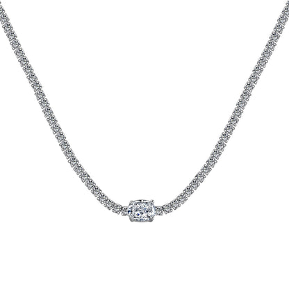 [Haelin Jewelry]1.0 Carat Shining Oval Cut Necklace