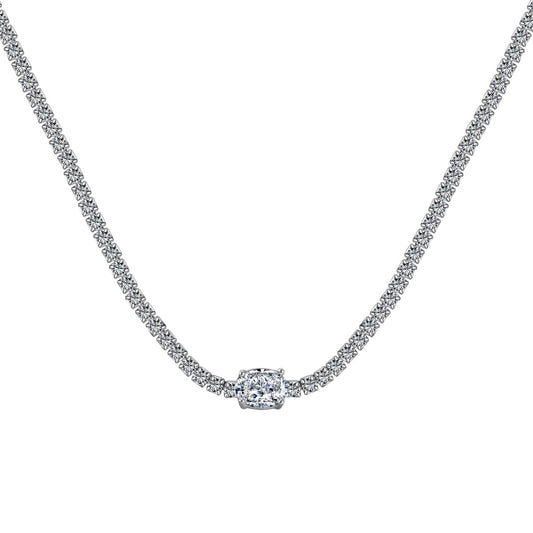 [Haelin Jewelry]1.0 Carat Shining Oval Cut Necklace
