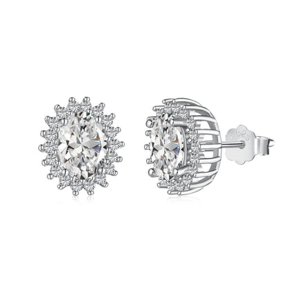 [Haelin Jewelry]Delicate Radiant Oval Cut Daily Earrings