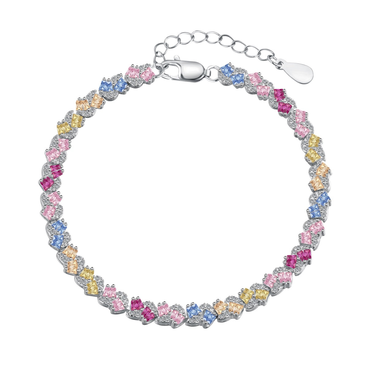 [Haelin Jewelry]Ornate Colorful Flower Shape Party Bracelet