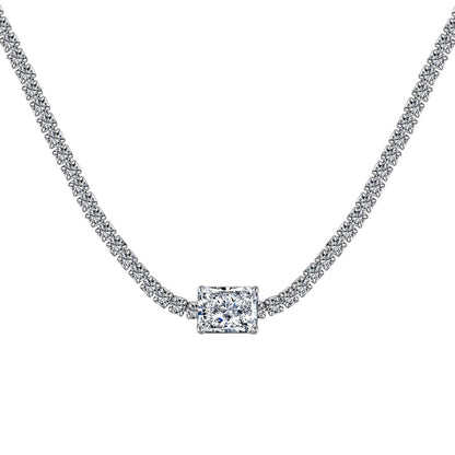 [Haelin Jewelry]2.0 carat Ornate Emerald Cut Necklace