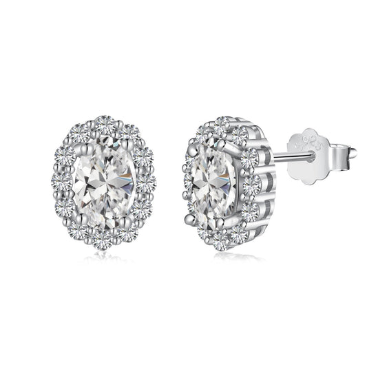 [Haelin Jewelry]Delicate Unique Oval Cut Daily Earrings