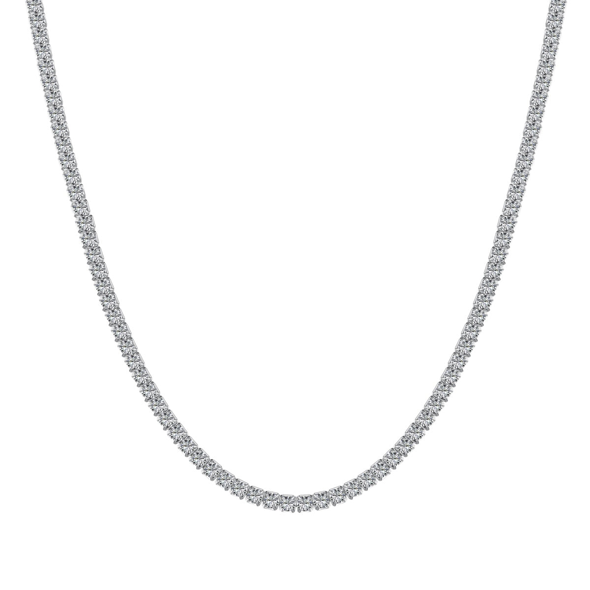 [Haelin Jewelry]Delicate Round Shape Tennis Necklace