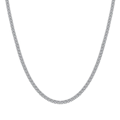 [Haelin Jewelry]Delicate Round Shape Tennis Necklace