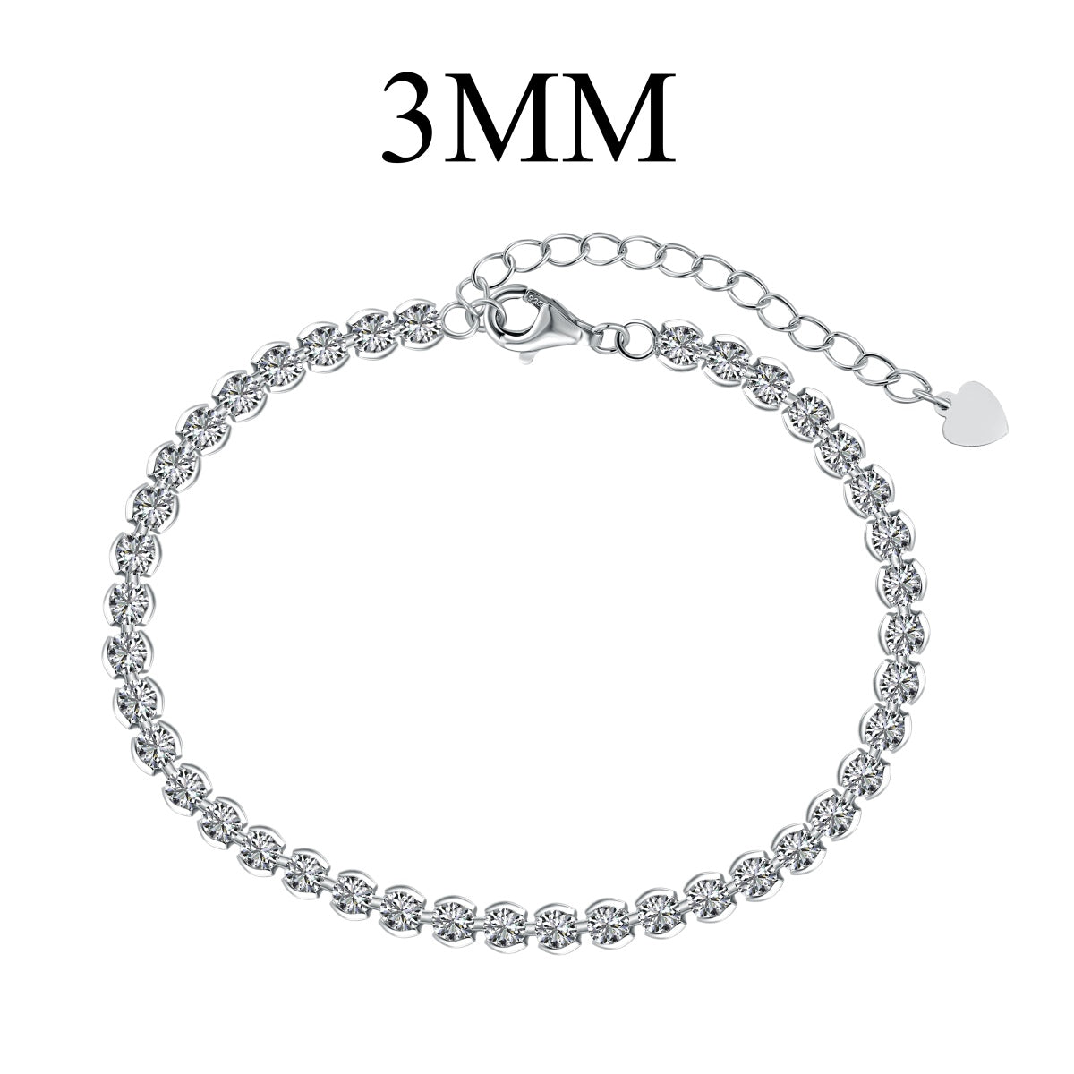 [Haelin Jewelry]Ornate  Sparkling Round Cut Daily Bracelet