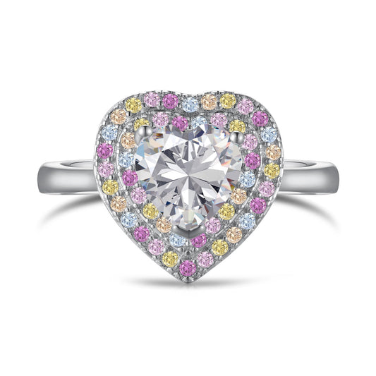 [Haelin Jewelry]Delicate Ebullient Heart Shape Wedding Ring