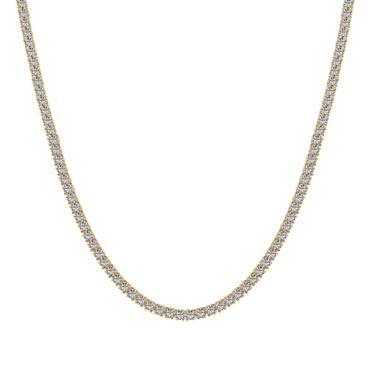 [Haelin Jewelry]Delicate Round Shape Tennis Necklace