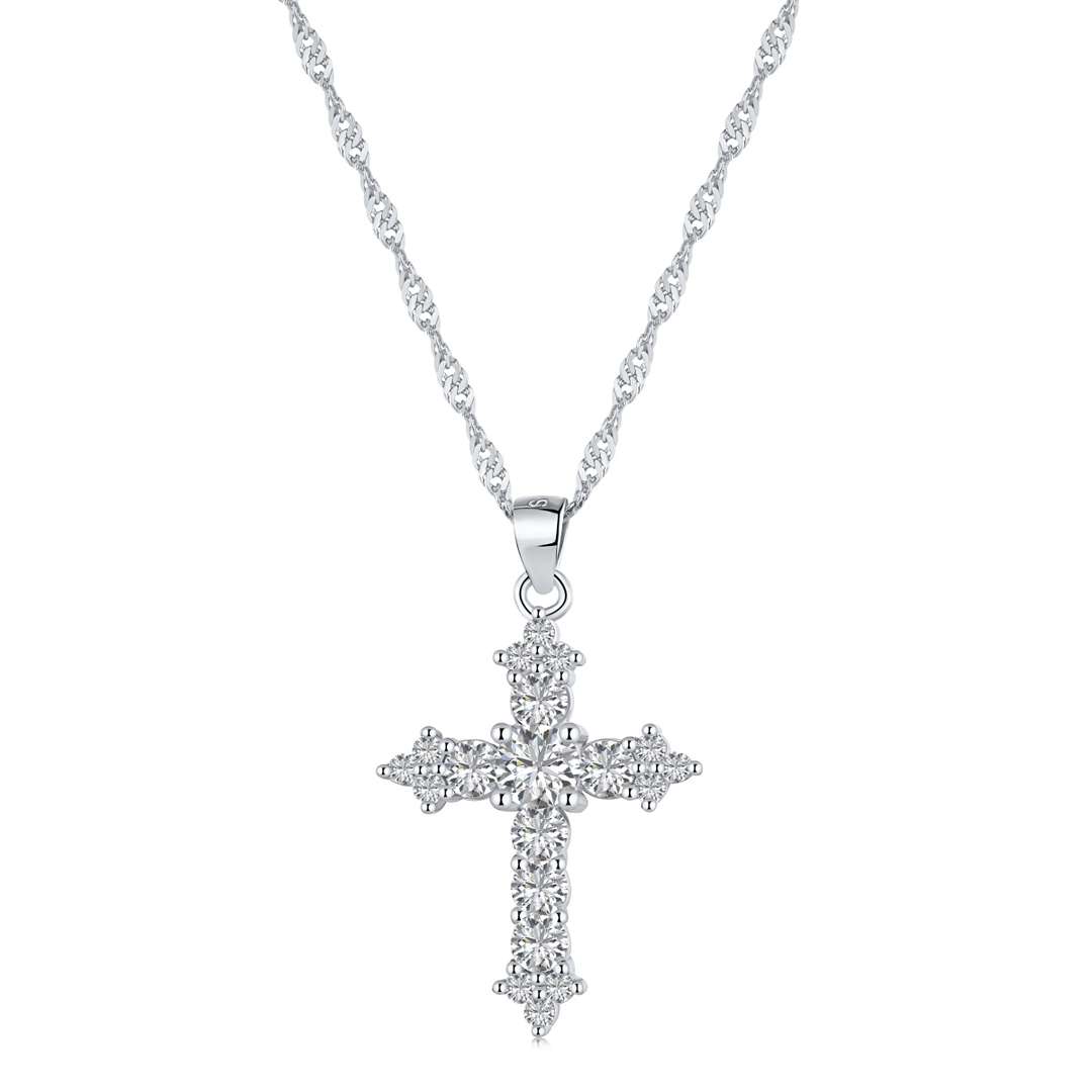 [Haelin Jewelry]Delicate Cross Shape Necklace
