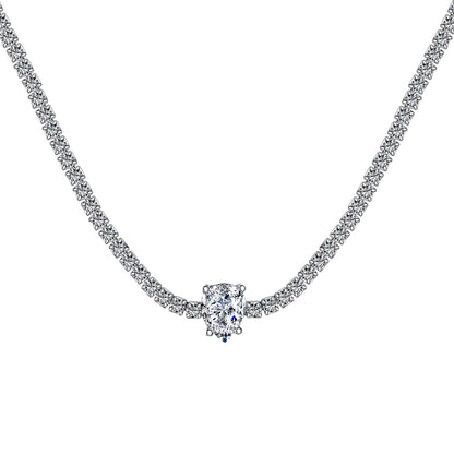 [Haelin Jewelry]1.0 carat Unique Pear Cut Tennis Necklace