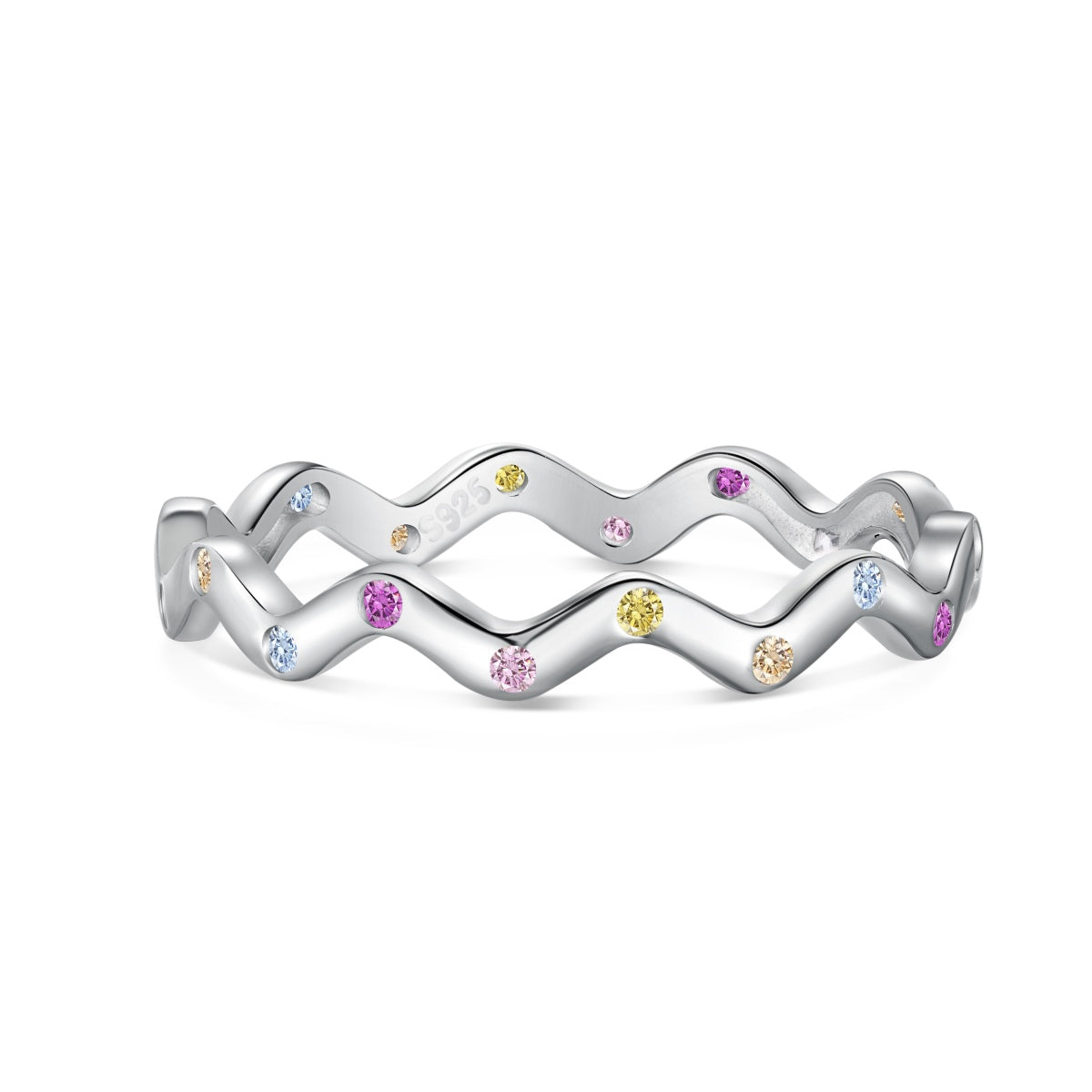 [Haelin Jewelry]Ornate Vibrant Round Cut Daily Ring