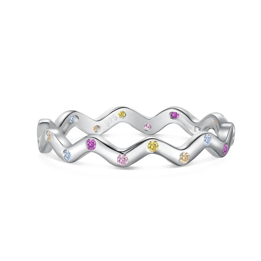 [Haelin Jewelry]Ornate Vibrant Round Cut Daily Ring