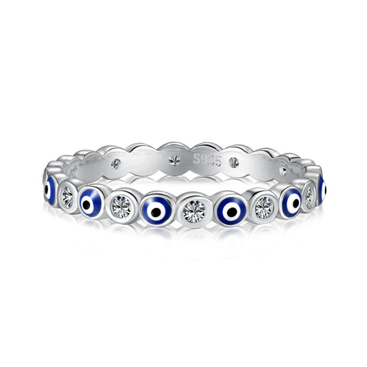 [Haelin Jewelry]Sparkling Vibrant Round Shape Daily Ring
