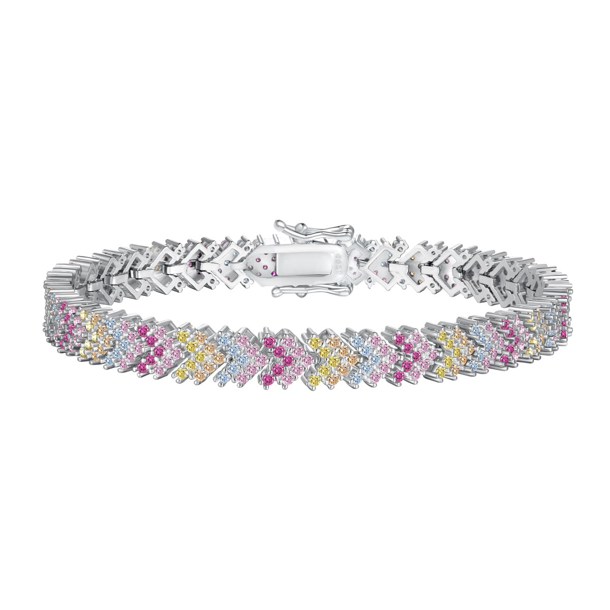 [Haelin Jewelry]Ornate Sparkling Round Cut Party Bracelet