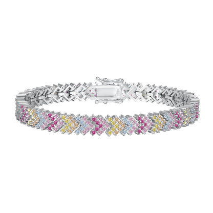 [Haelin Jewelry]Ornate Sparkling Round Cut Party Bracelet