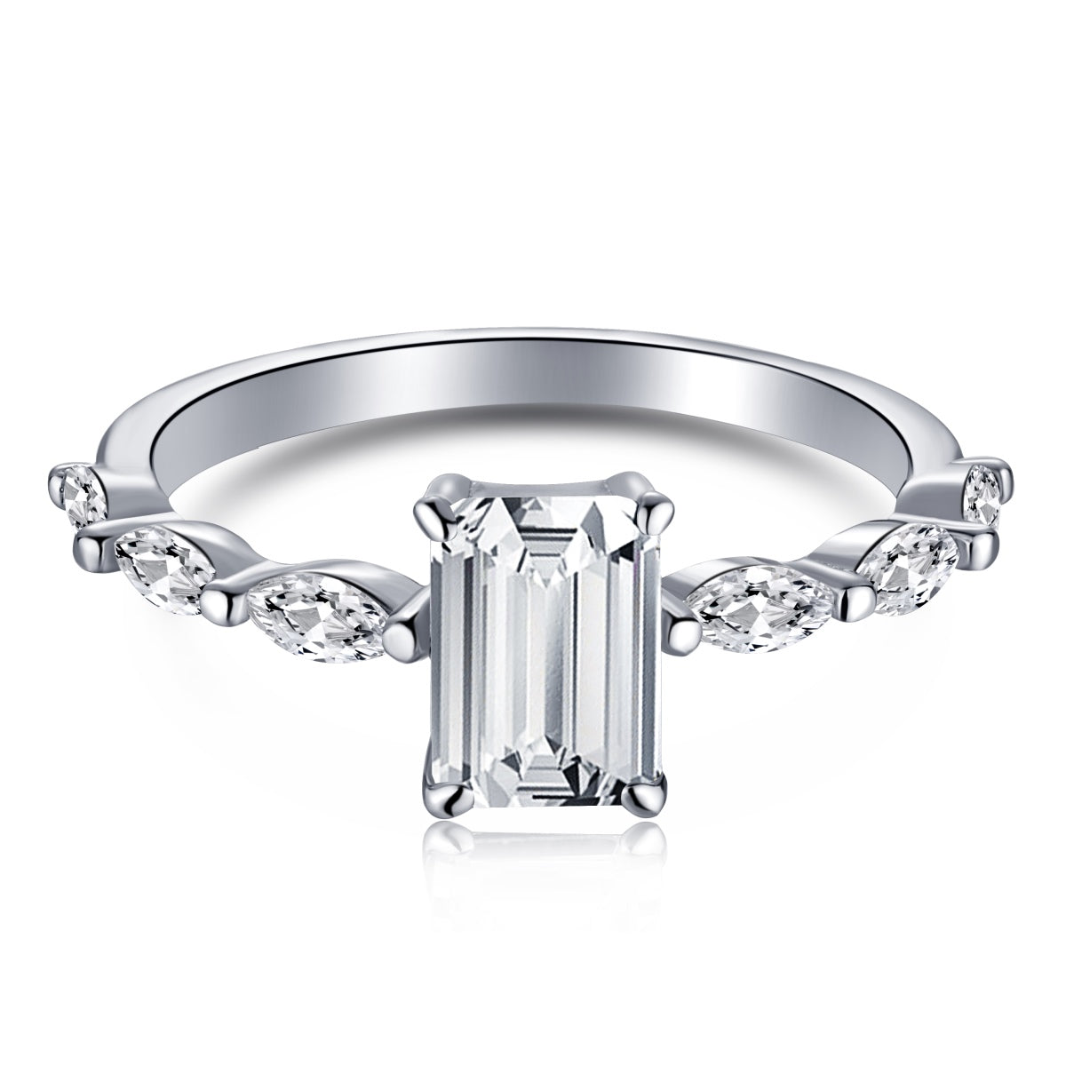 [Haelin Jewelry]1.0 Carat Dainty Resplendent Radiant Cut Daily Ring
