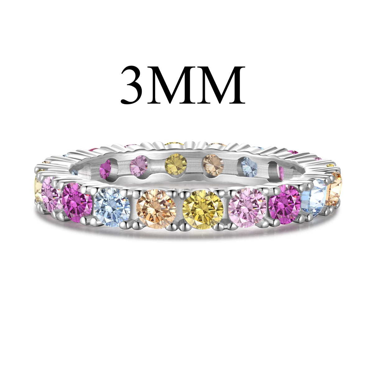 [Haelin Jewelry]Dazzling Lustrous Round Cut Tennis Ring