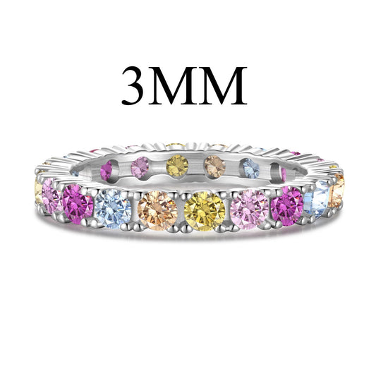 [Haelin Jewelry]Dazzling Lustrous Round Cut Tennis Ring