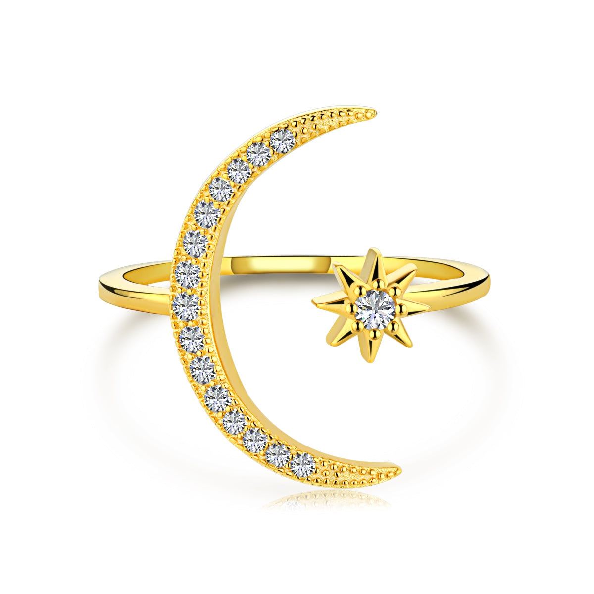 [Haelin Jewelry]Eternity Moon & Star Ring