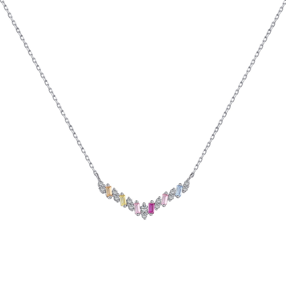 [Haelin Jewelry]Dazzling Rainbow Necklace