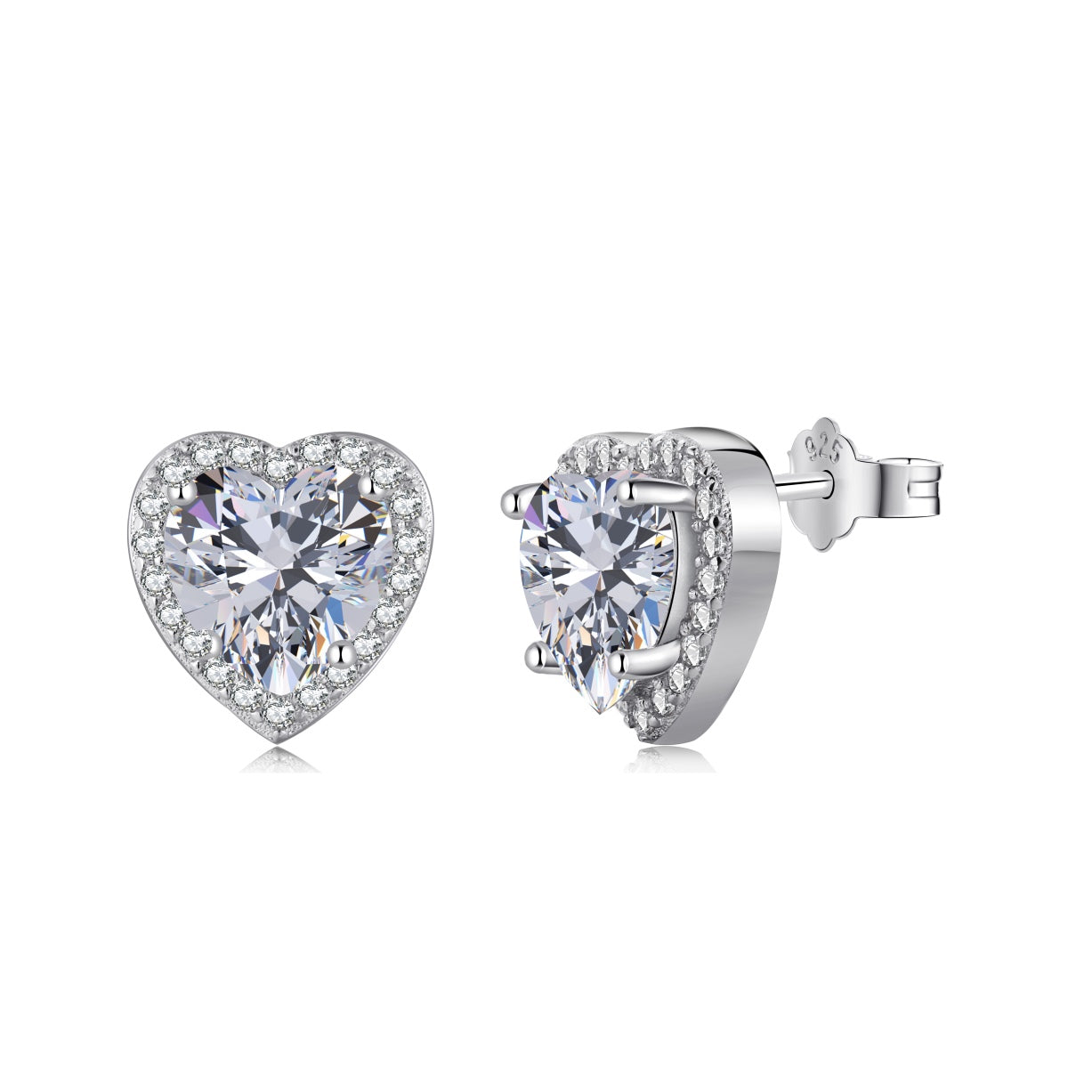 [Haelin Jewelry]Sparkling Heart Shape Lover Earrings