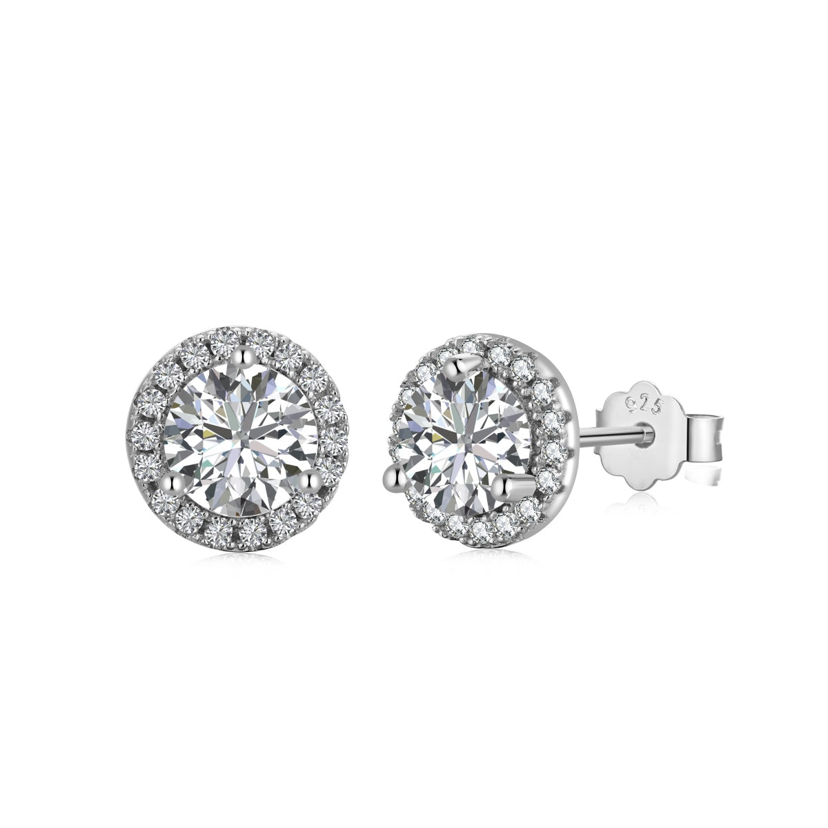 [Haelin Jewelry]Classic Princess Round Shape Earrings