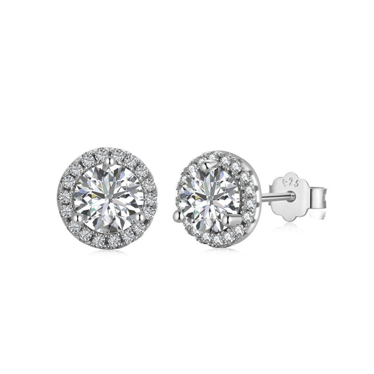 [Haelin Jewelry]Classic Princess Round Shape Earrings