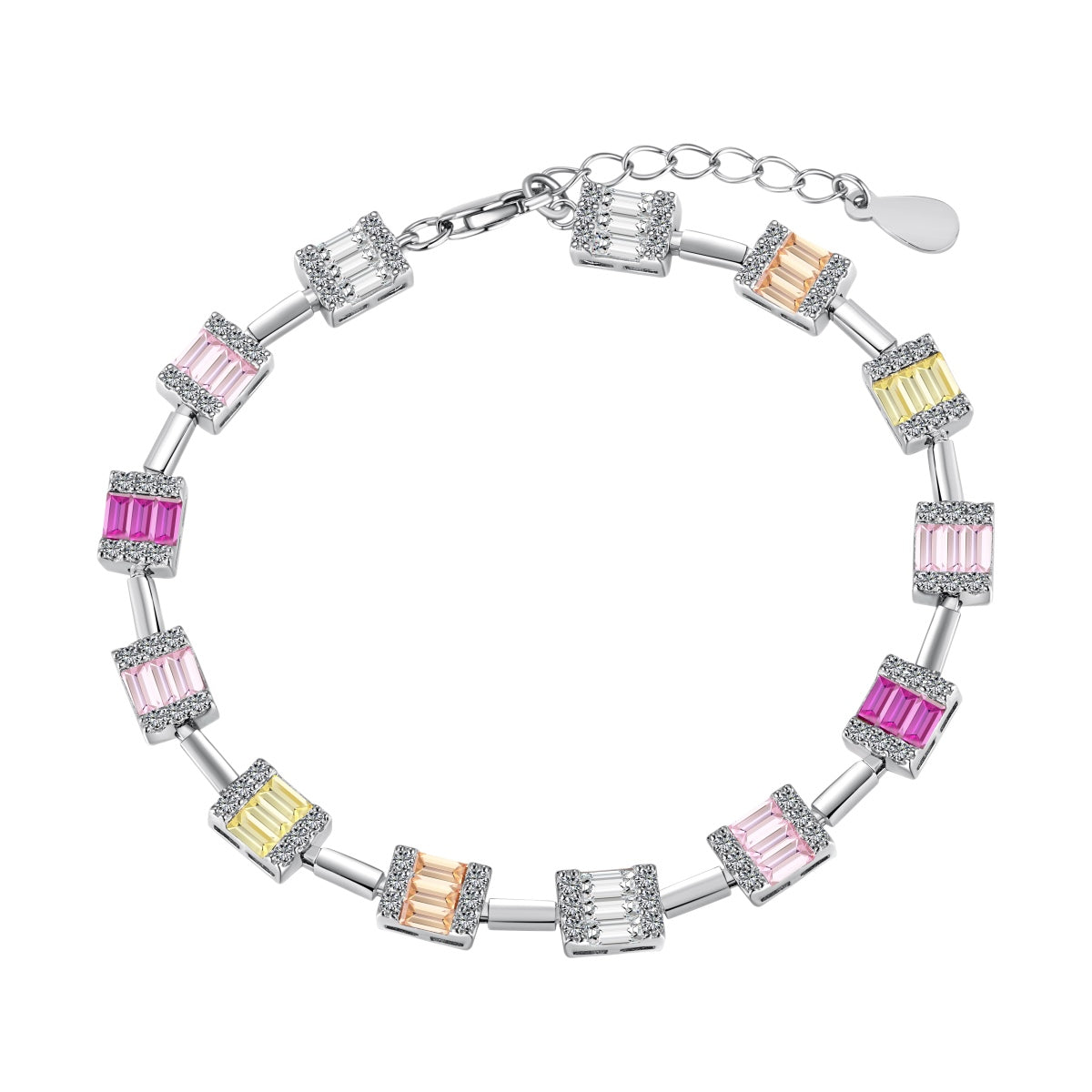 [Haelin Jewelry]Dainty Charming Emerald Cut Daily Bracelet