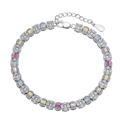[Haelin Jewelry]Dazzling Radiant Multi Cut Daily Bracelet