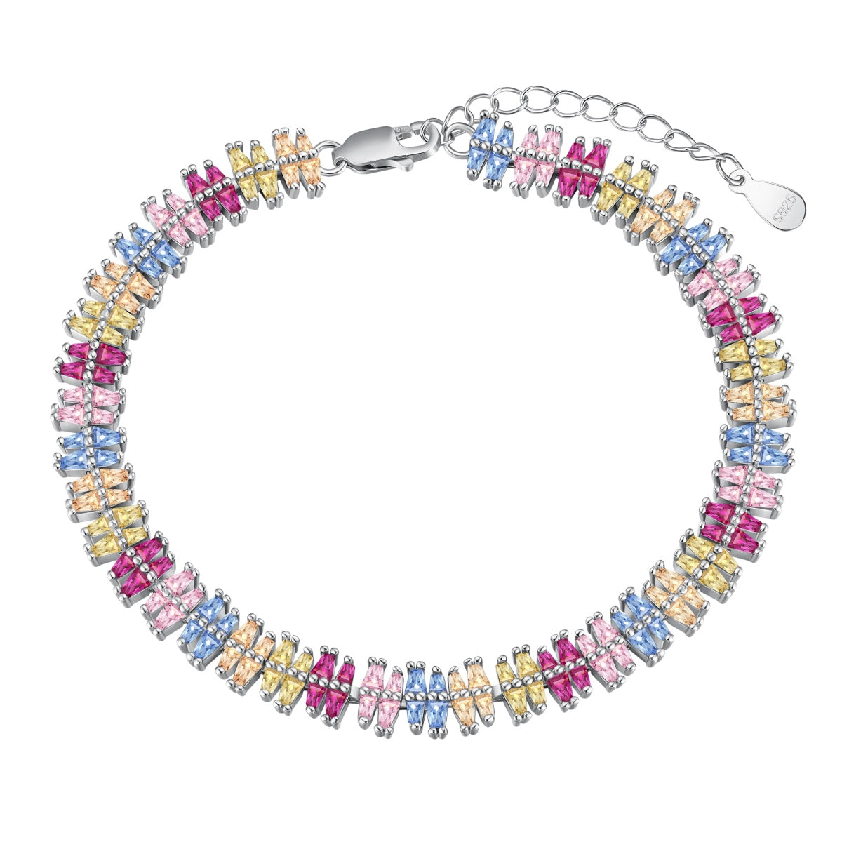 [Haelin Jewelry]Sparkling Exquisite Multi Cut Party Bracelet