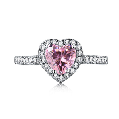 [Haelin Jewelry]Eternity Splashy Romantic Heart Shape Lover Ring