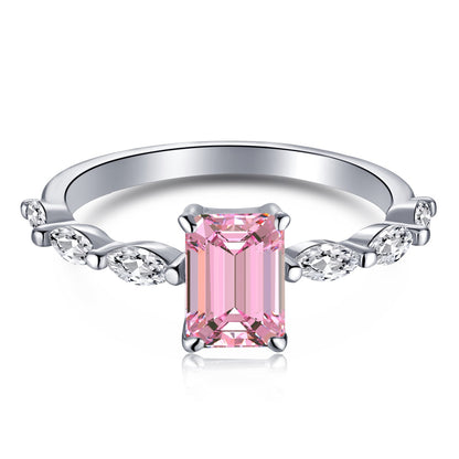 [Haelin Jewelry]1.0 Carat Dainty Resplendent Radiant Cut Daily Ring
