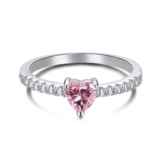 [Haelin Jewelry]0.5 Carat CaratEternity Charming Heart Shape Lover Ring